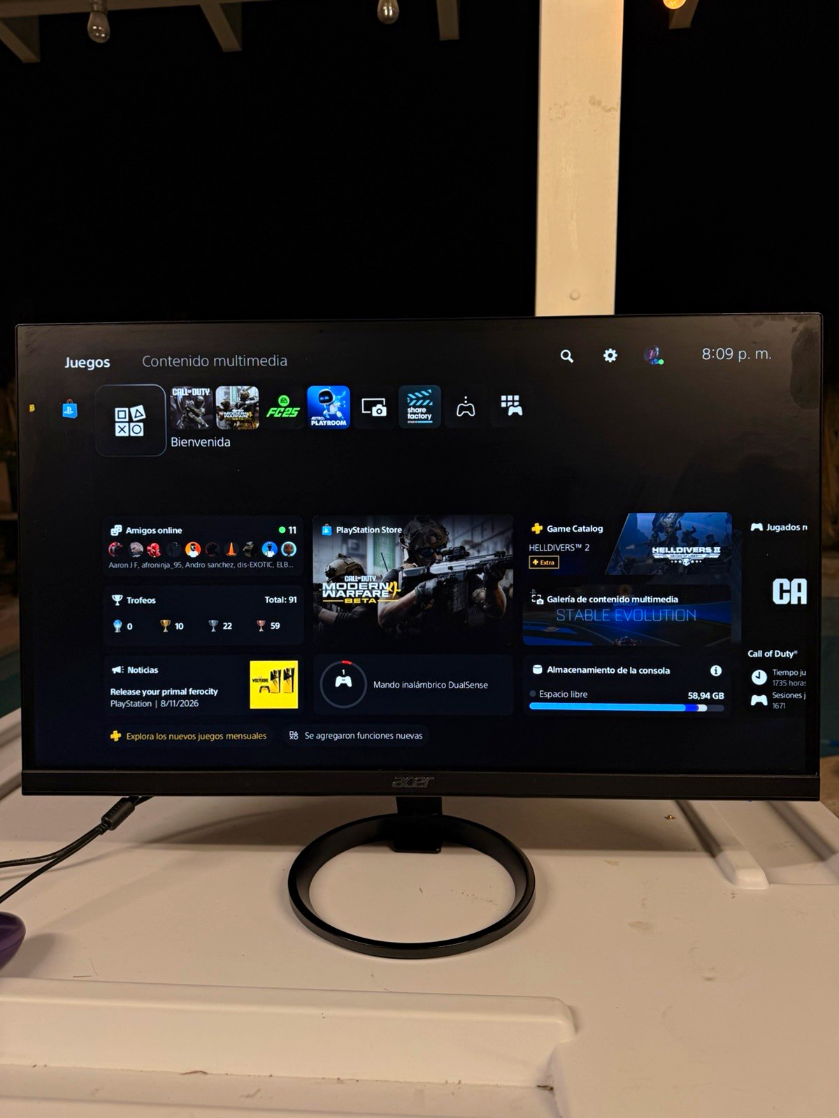 Acer R271 27in LED Monitor 1920x1080 75Hz DVI-D VGA Widescreen Black