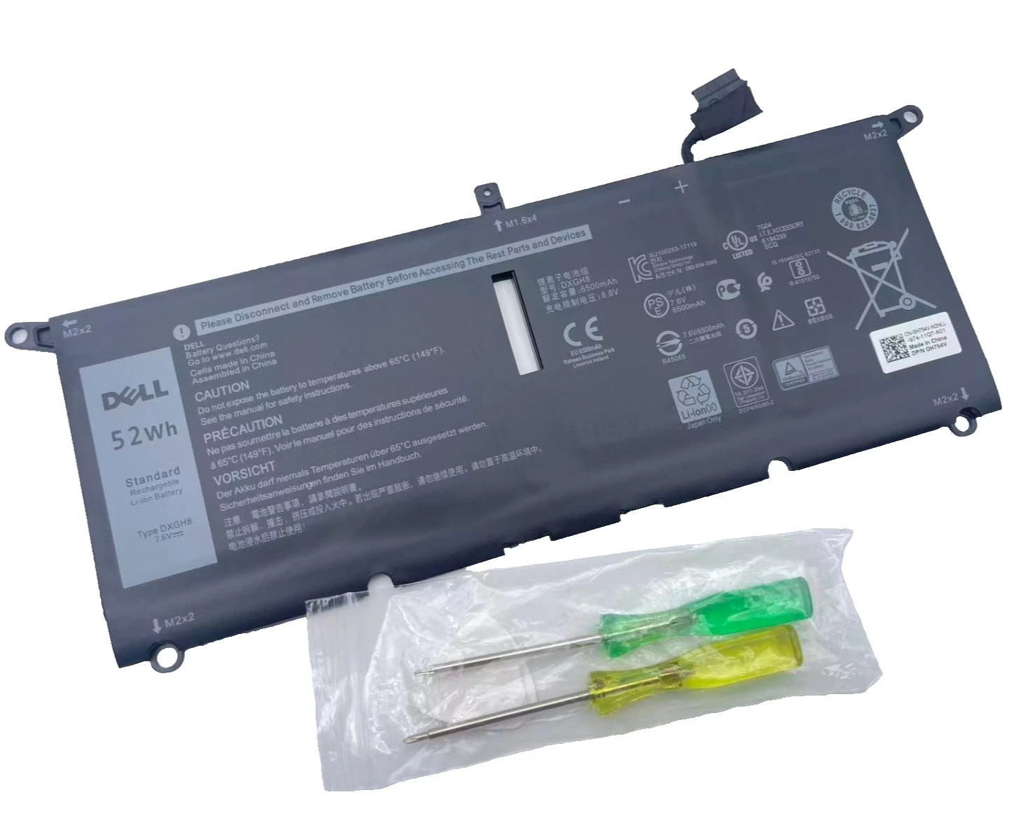 Genuine 52Wh 7.6V GDXGH8 Battery For Dell Inspiron 5390 5391 7490 XPS 9370 9380