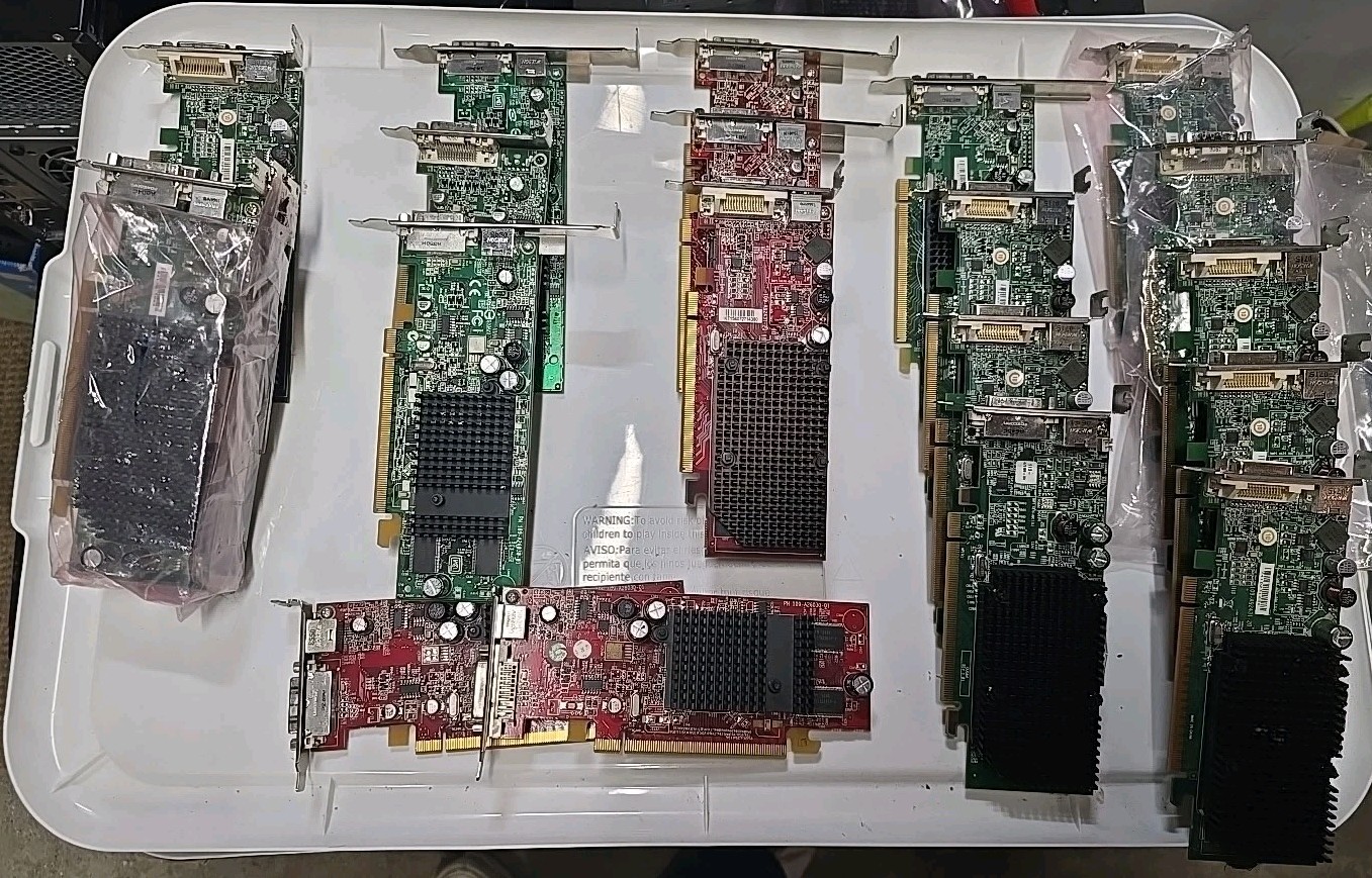 Lot Of 21 ATI GPU ATI 102-A771, A924,  EG012-05-1499, VIDEO CARDS 