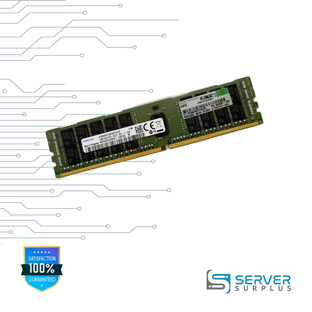 HPE 16GB DDR4-2400 PC4-19200 2Rx4 ECC REG RDIMM 809081-081 M393A2G40EB1-CRC0Q