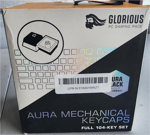 Glorious Aura V1 (Black) Pudding Keycaps - Double Shot PBT Translucent for Mecha