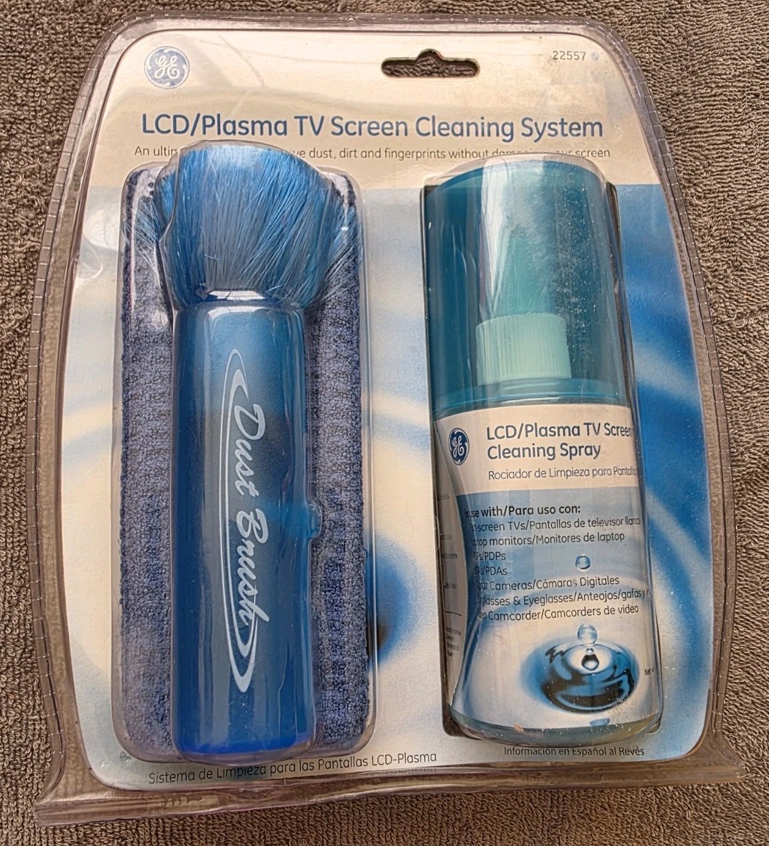 GE LCD/Plasma TV Screen Cleaning System Kit Sealed Anti-Static Dust Brush New