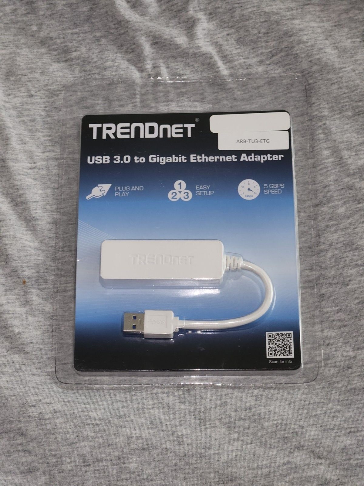 USB 3.0 to Gigabit Ethernet Adapter TRENDnet ARB-TU3-ETG White SEALED