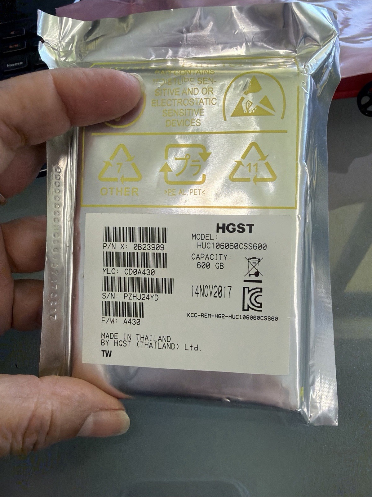 HGST 600GB 2.5” SAS 12Gb/s Enterprise Hard Drive HUC106060CSS600 0B23909