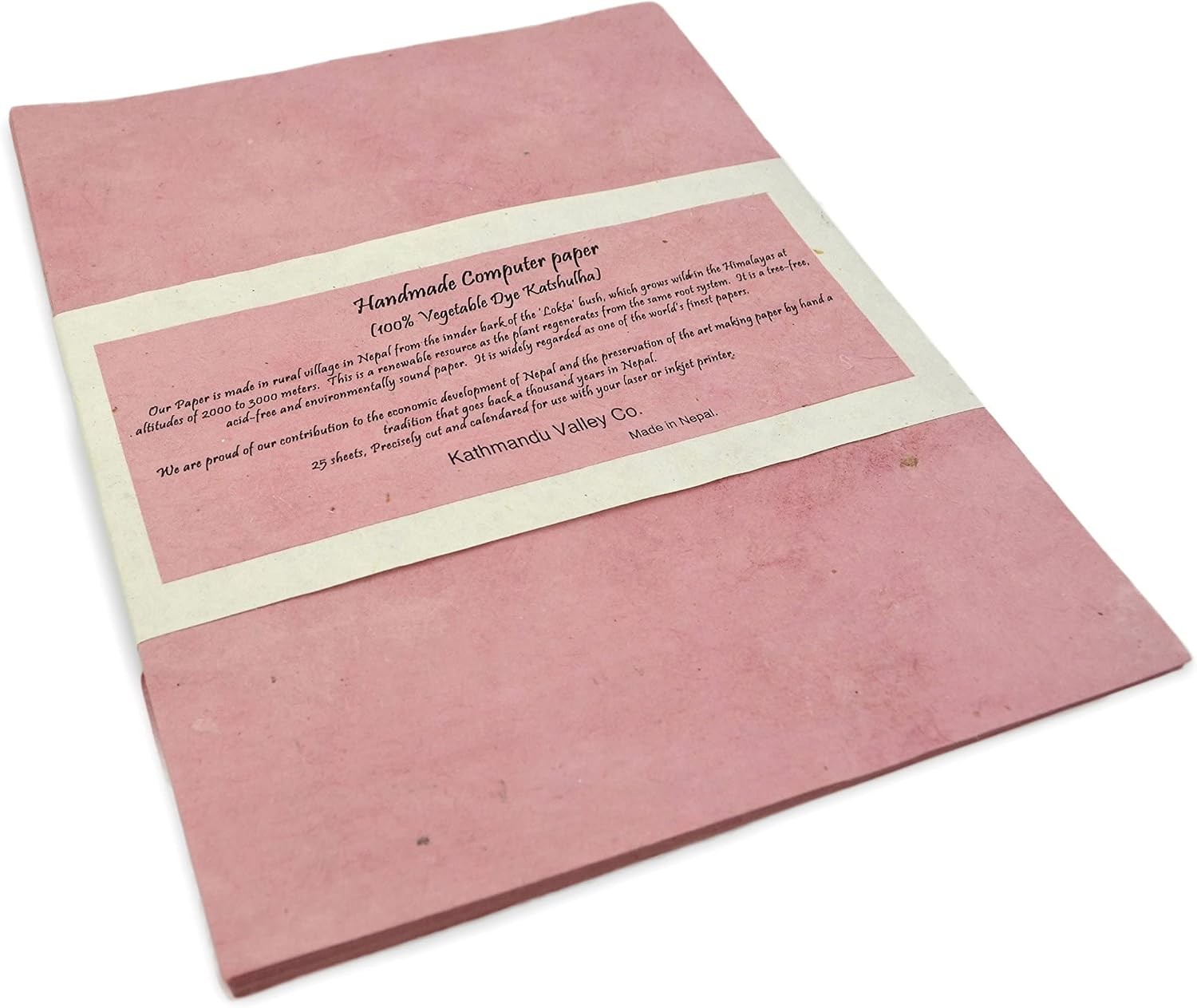 Handmade Lokta Vintage Printer Paper 8.5x11 Inch 25 Sheets Katshulha