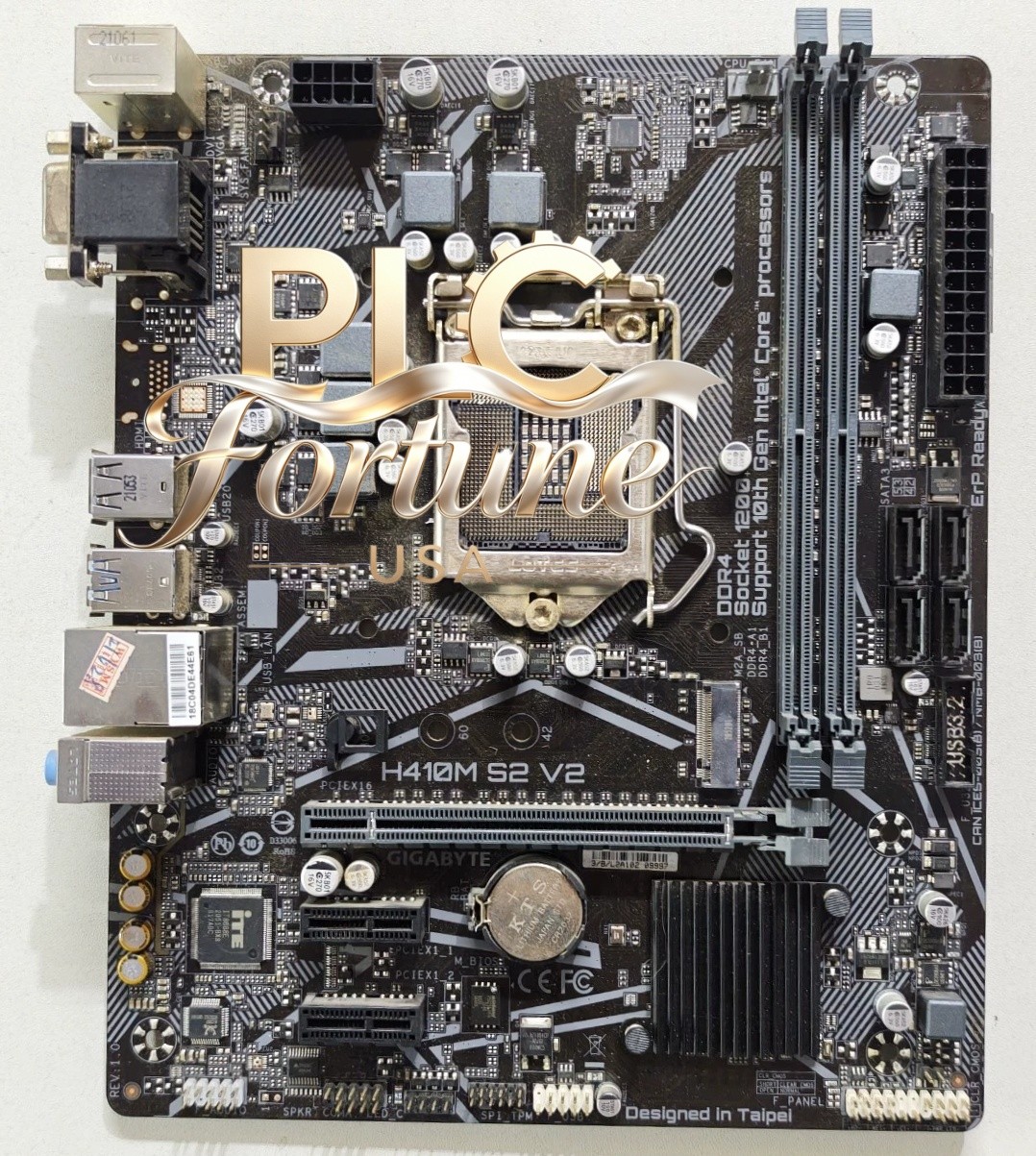 Used Gigabyte GA-H410M-S2 V2/V3 1200 Support 10th Gen Intel DDR4 M.2 Motherboard
