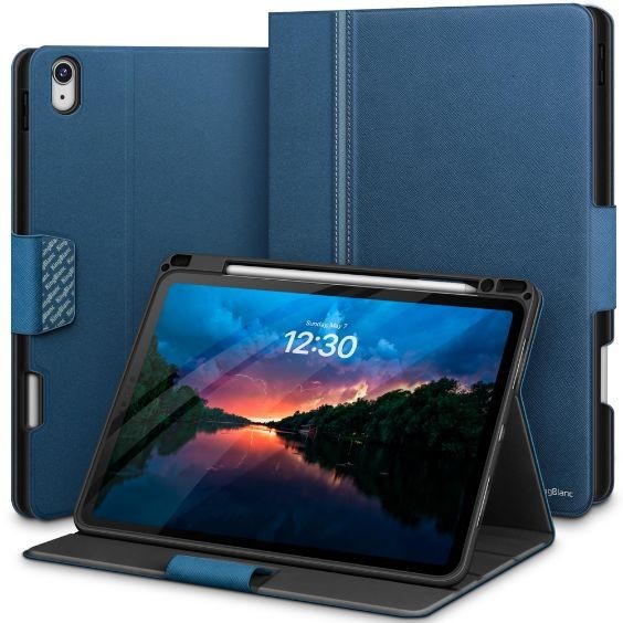 KingBlanc PU Leather Case for iPad Air 11-inch M4 M3 M2 2026 2025 2024