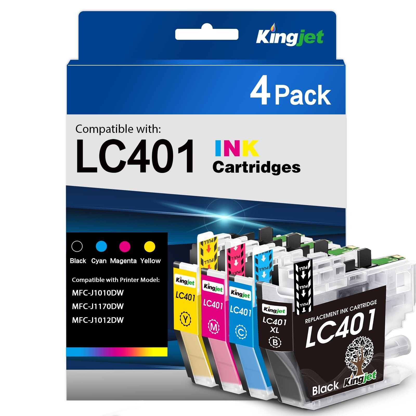 LC401 Ink Cartridges Replacement for Brother LC401 Ink Cartridges LC 401 Comp...