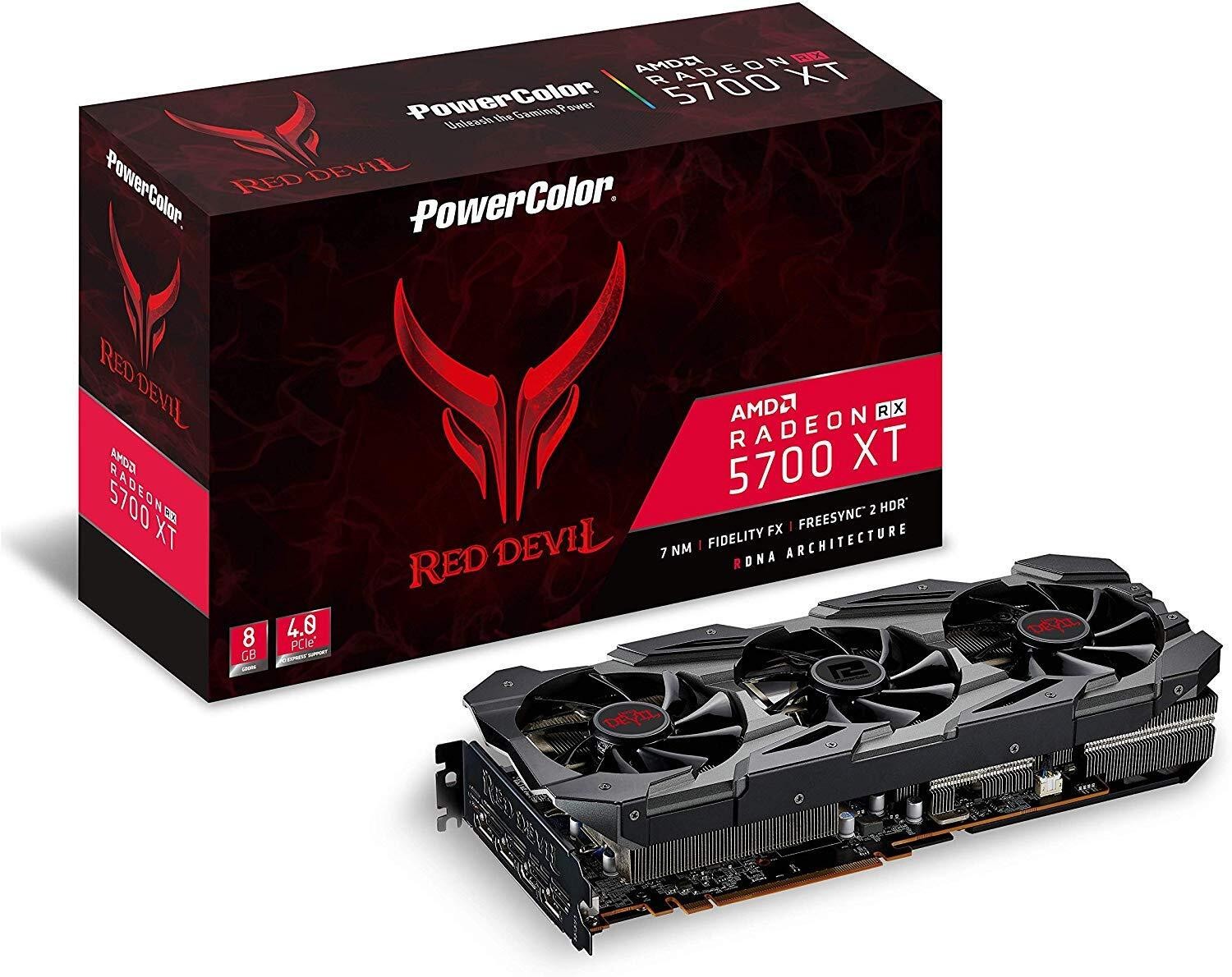PowerColor Red Devil AMD Radeon RX 5700 XT 8GB OC AXRX 5700XT 8GBD6-3DHE/OC