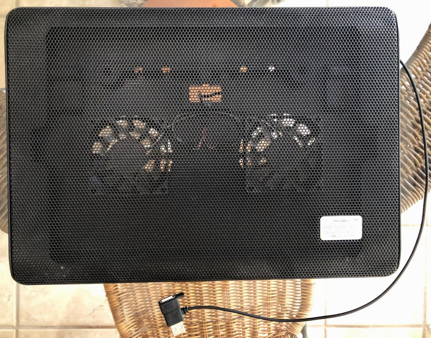 Merkury Innovations Laptop Cooling Pad with Dual Fans-Efficient Heat Dissipation