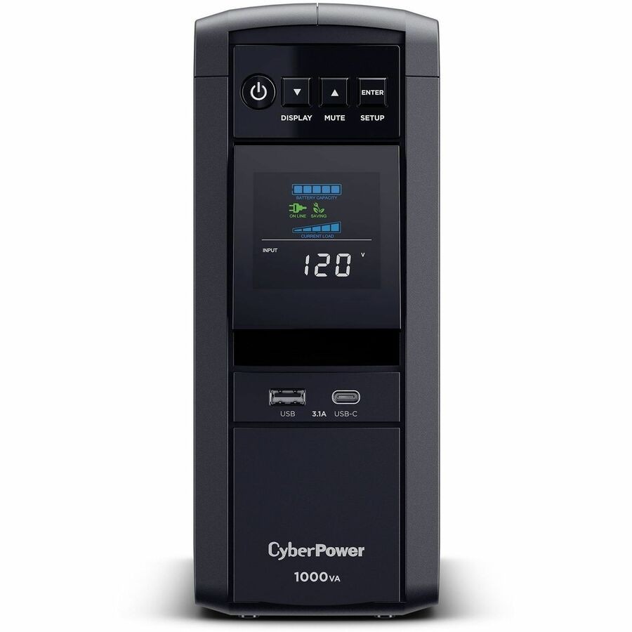 CyberPower CP1000PFCLCDTAA UPS 1000VA 600W PFC Compatible Pure Sine Wave
