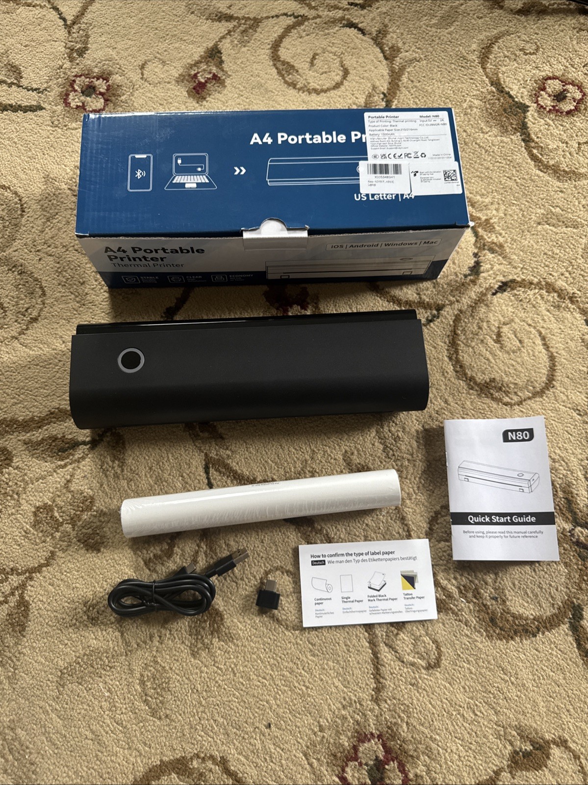 Thermal Printer: A4 Size Wireless Printer Portable Printer