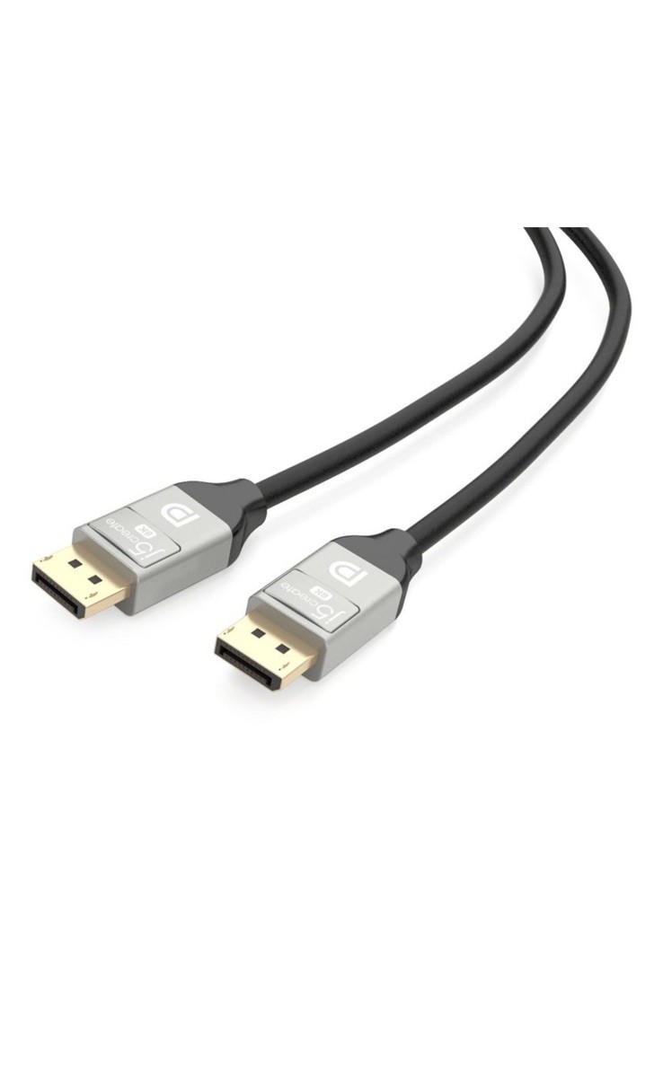 j5create 8K DisplayPort Cable: Male-To-MaleAdapter, 6.6 ft, Black