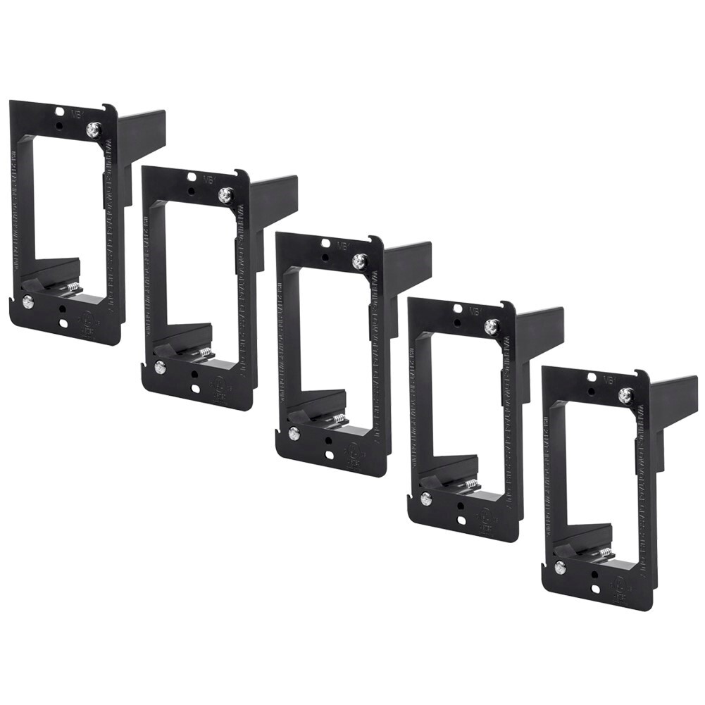 5 Pcs 1 Gang Low Voltage Wall Plate Bracket Dry Wall Mount New Work Construction