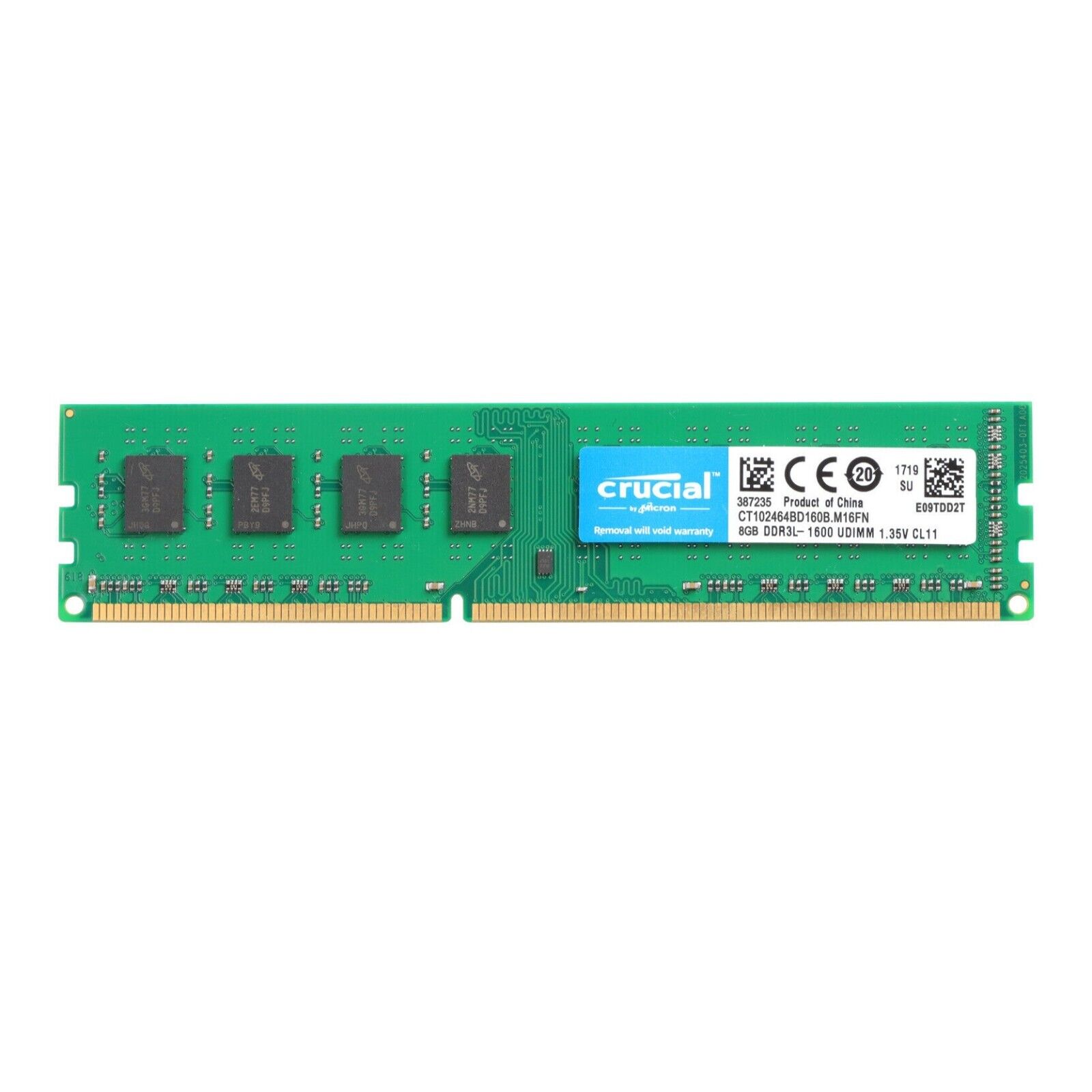 Lot 10PCS Crucial 8GB DDR3L PC3-12800 1600MHz Desktop DIMM Memory CT102464BD160B