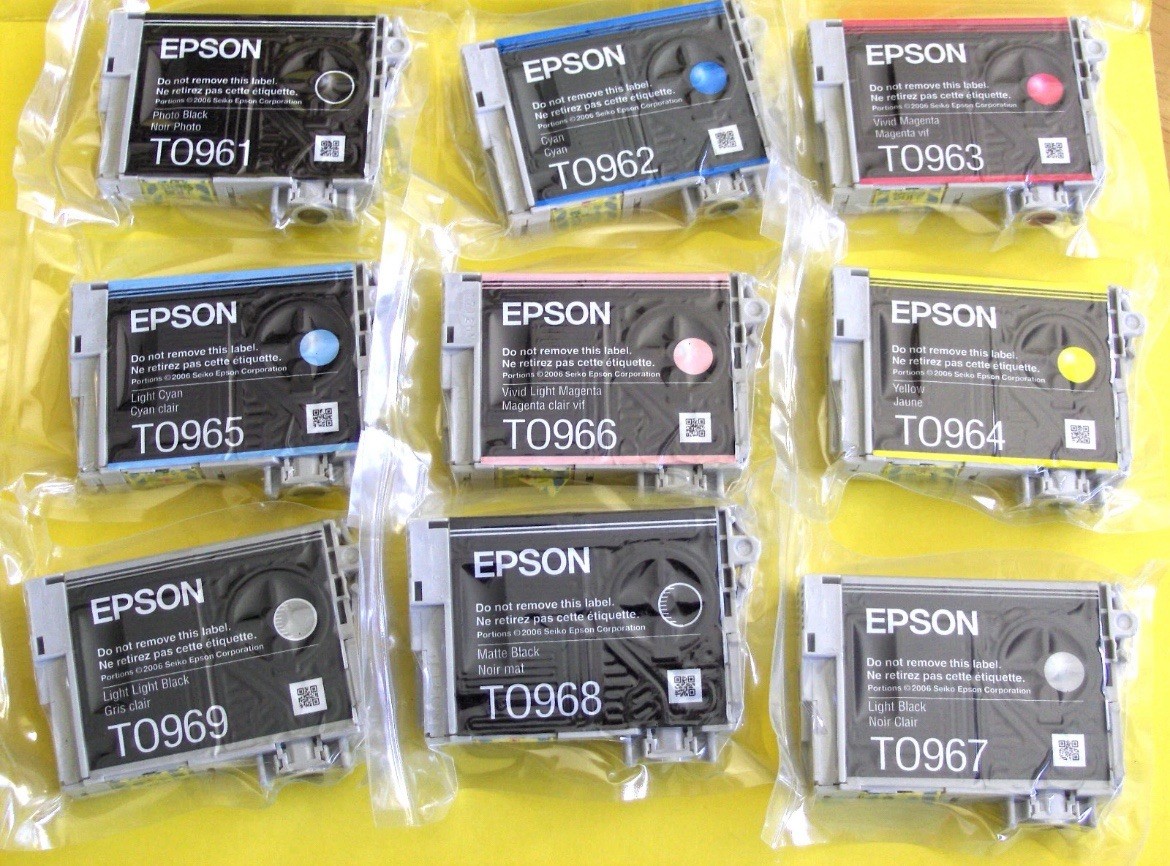 Genuine New Epson 96 Set Ink Cartilages T0961-T0969 R2880 Sealed