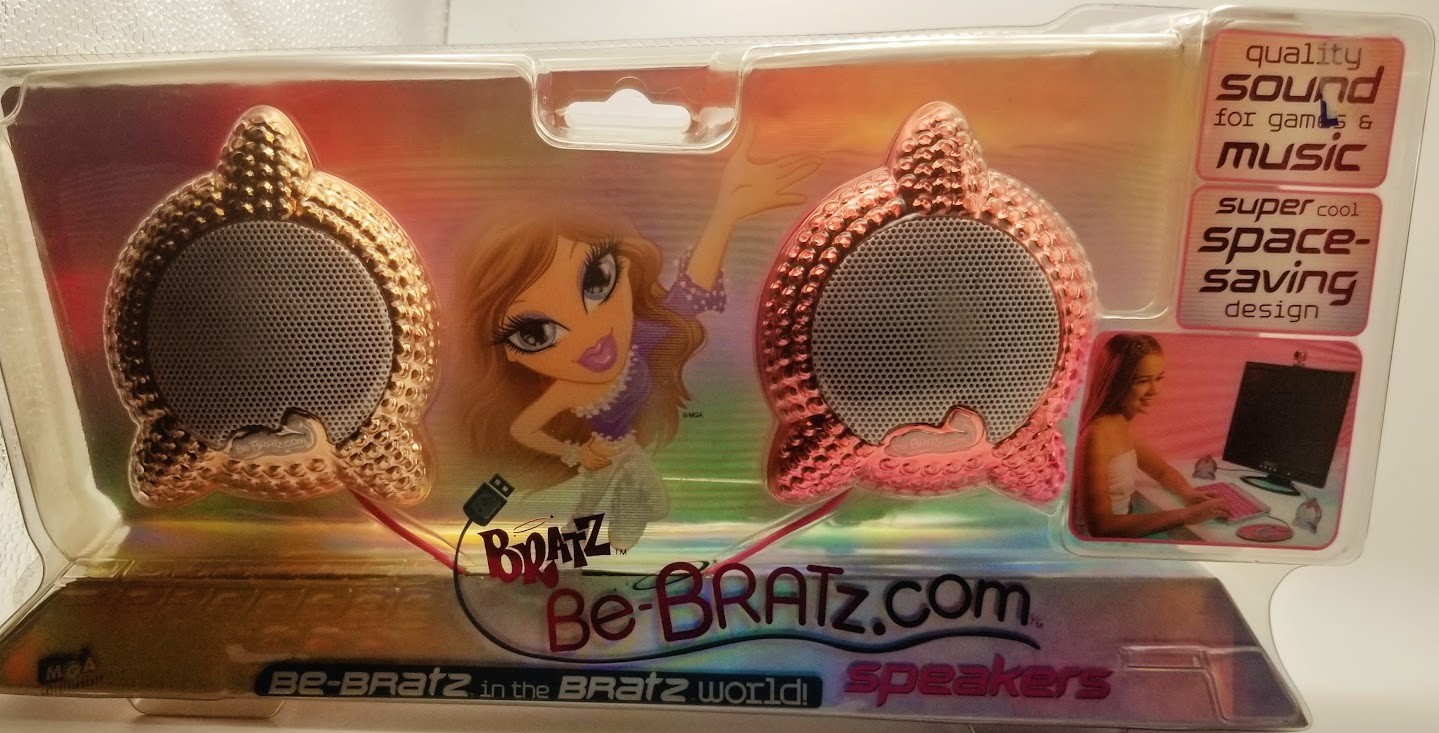 BRATZ Desktop Speakers Bratz Be-Bratz Space Saving USB Wired New  in box