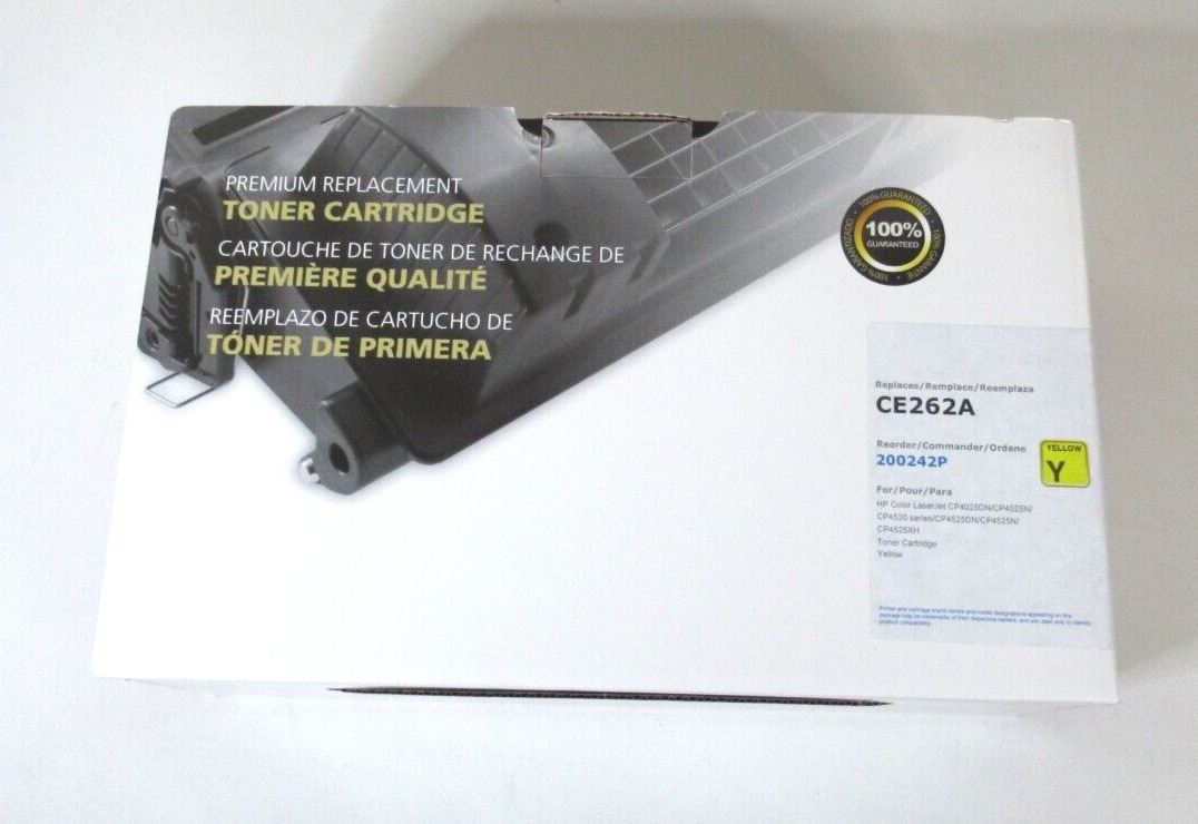 1PK CE262A Yellow Toner Cartridge for HP 647A Laserjet CP4525n CP4025n CP4525dn