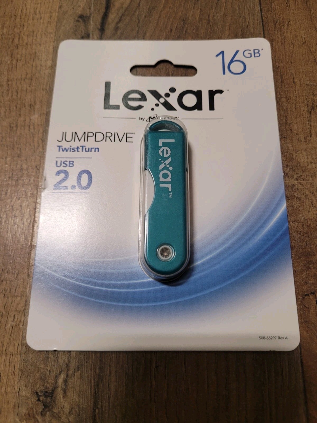 Lexar by Micron 16GB TwistTurn Jump Drive USB 2.0 Brand New Teal