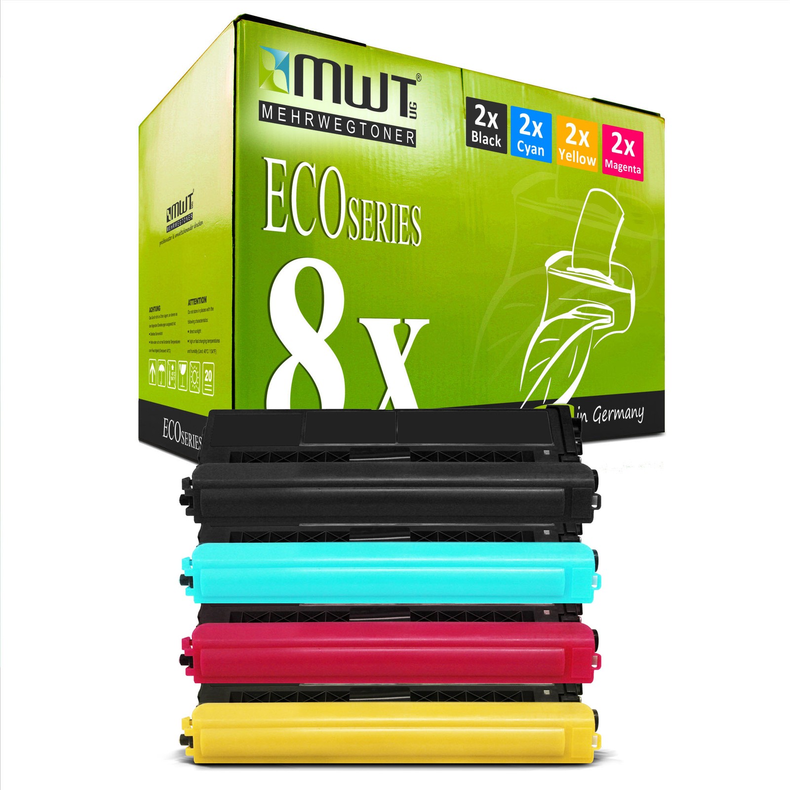 8x MWT ECO Compatible Brother Toner Cartridge for MFC-L-8650-CDW MFC-L-8600-CDW