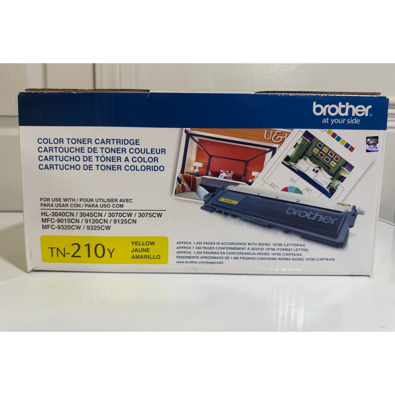 Brother TN-210Y Yellow Toner Cartridge Genuine OEM HL-3040CN MFC-9320CW $90