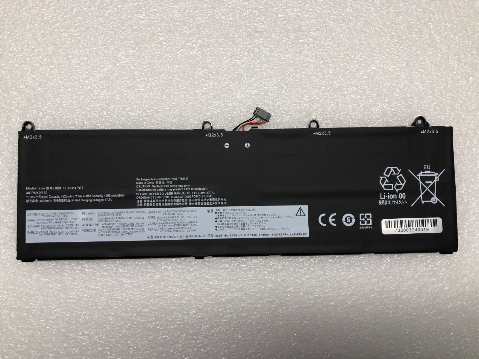 L19M4PC3 Lenovo Legion R9000C Replacement Laptop Battery 15.36V 4620mAh 71Wh