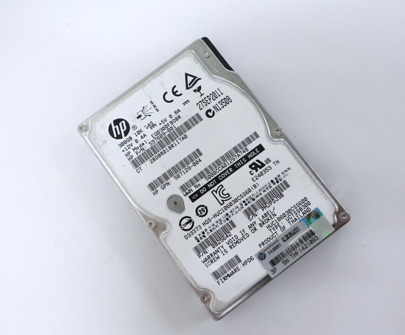 HP 300GB 10K SAS HDD | EG0300FBDBR - 597606-001 - 0B25642