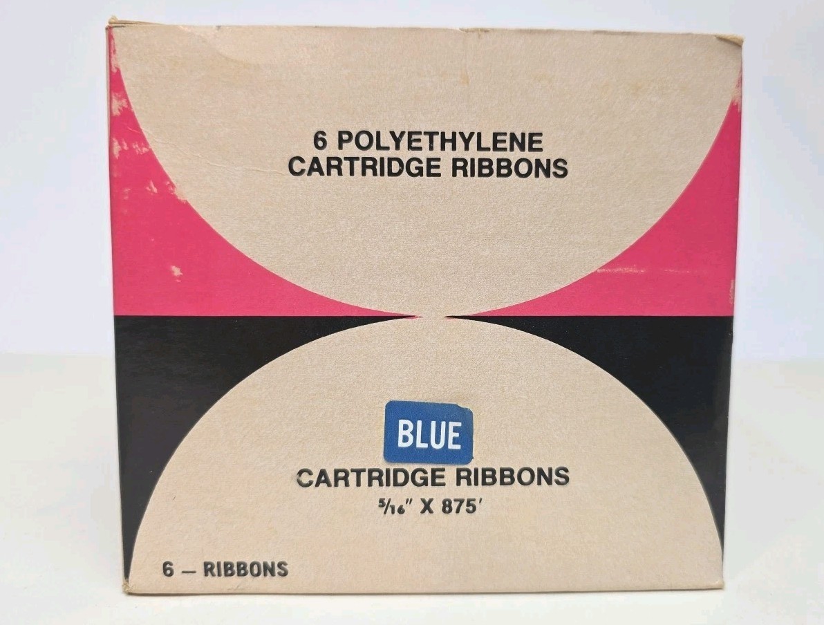 6 Polyethylene Cartridge Ribbons Blue 2L-811 NIB NOS Qty 6