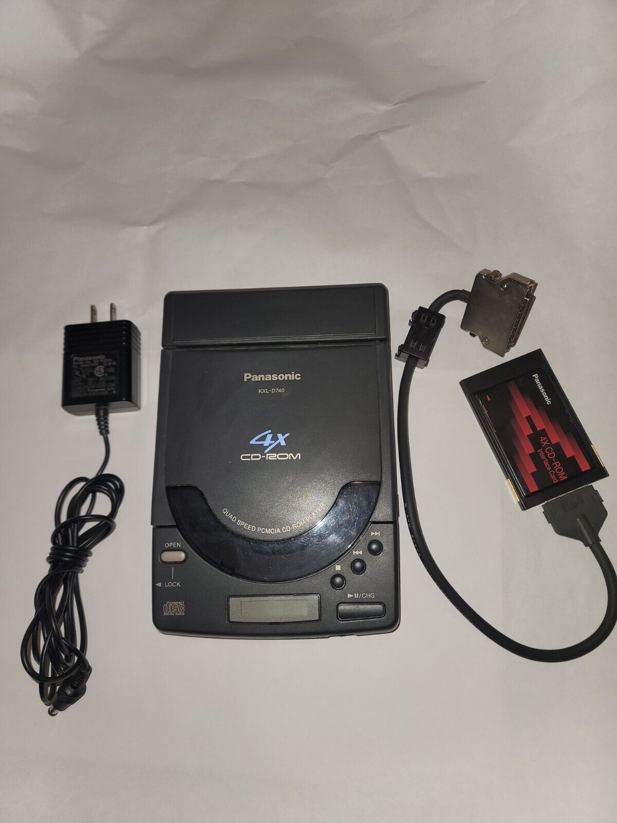 Panasonic KXL-D740 Multimedia Quad Speed 4X CD-ROM Sound Player W/Card. READ 