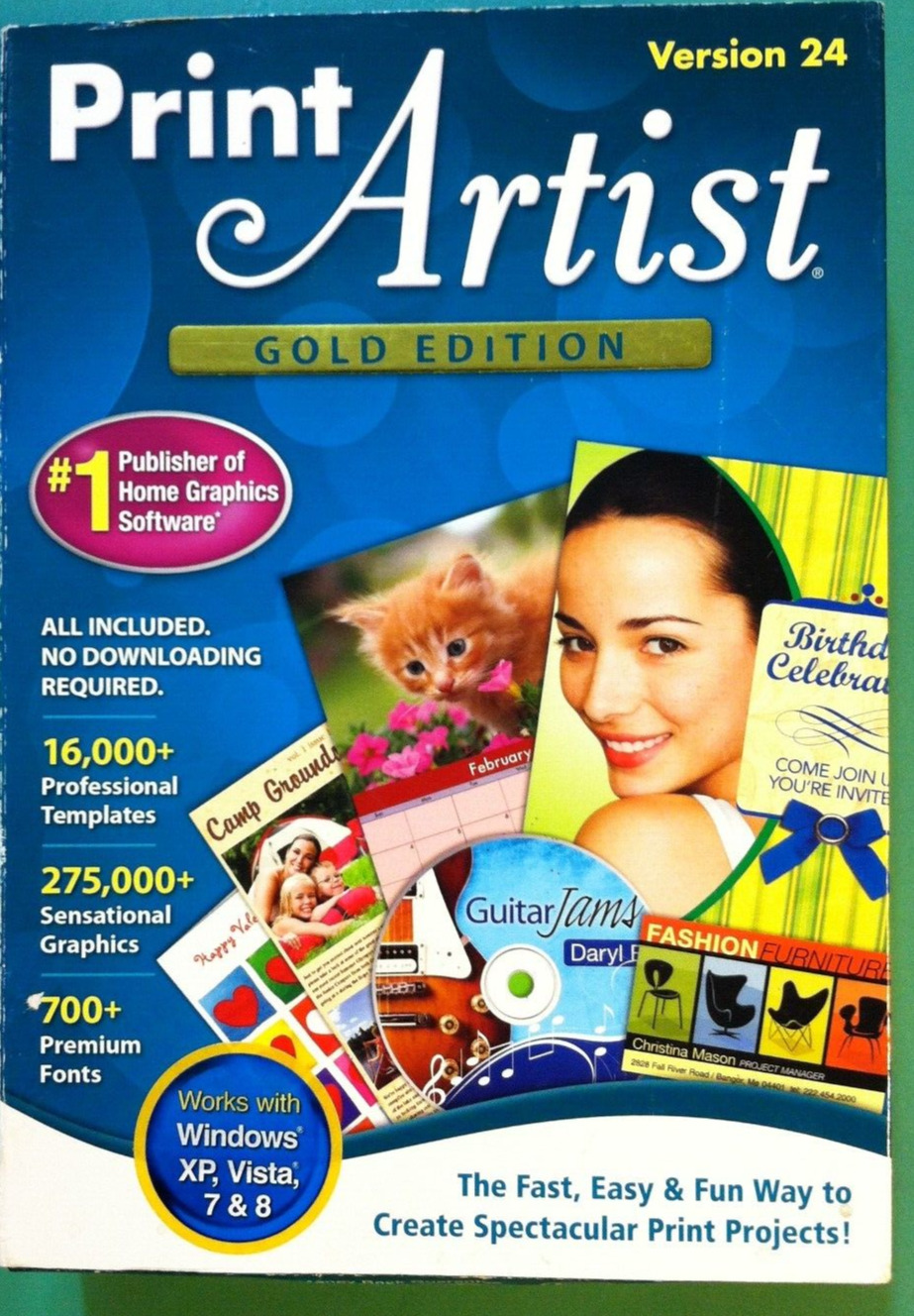 2011 🔥PRINT ARTIST GOLD EDITION🔥 PC Computer Home Graphics Software Version 24