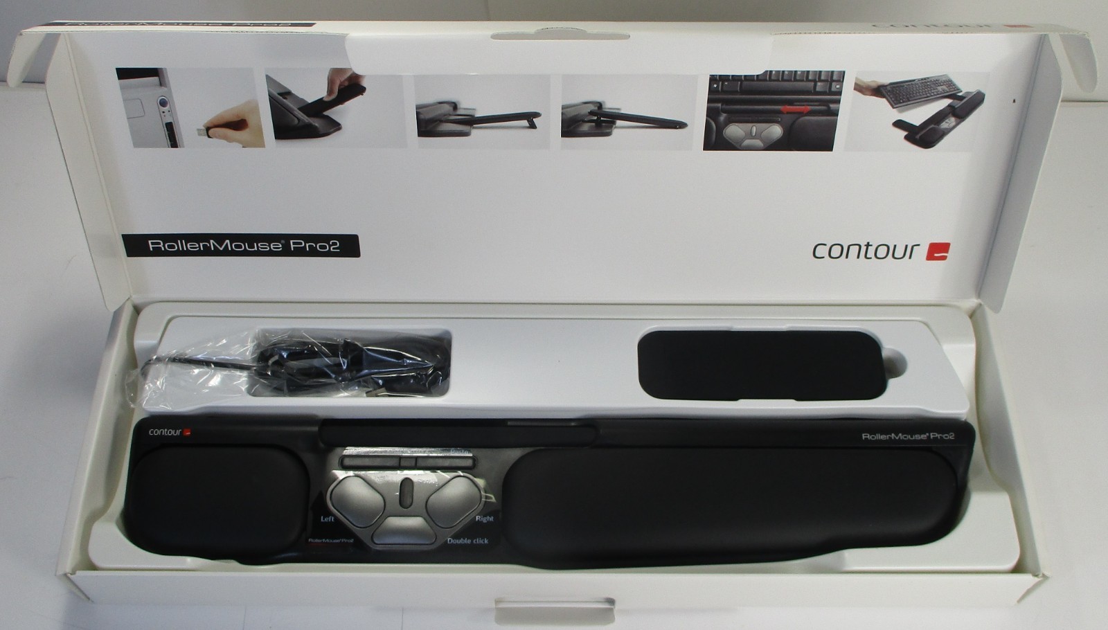 Contour RollerMouse Pro2 RM-PRO2-BLK USB Ergonomic Mouse - Open Box