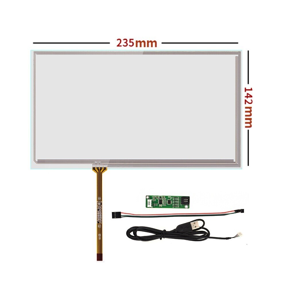 10.1" 235x143mm 235*143mm 4 wire Resistive Touch Screen Panel USB Controller kit