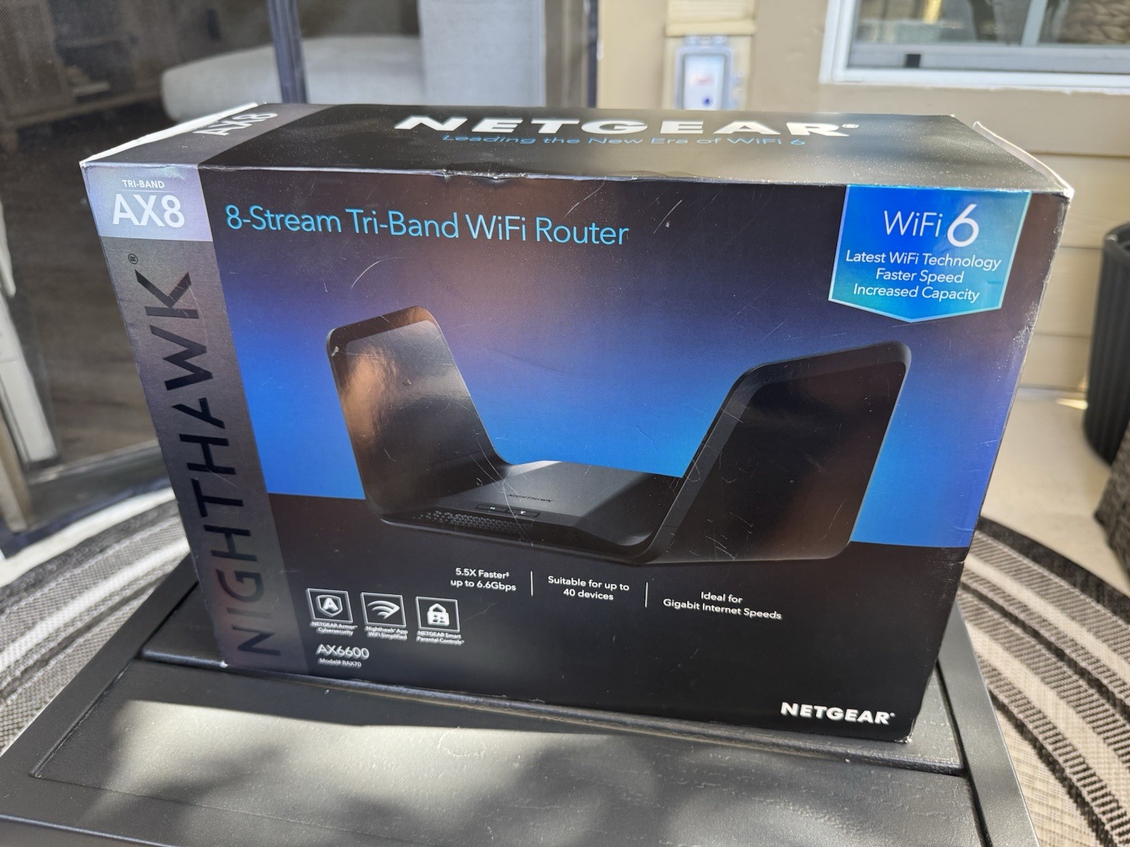 NETGEAR Nighthawk 8-Stream WiFi 6 Router (RAX70) - AX6600 Tri-band Wireless