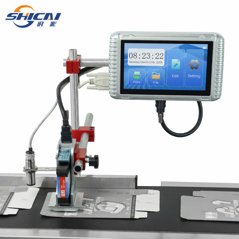 Automatic 12.7mm Inkjet Printer for Date Coding QR Barcode without conveyor