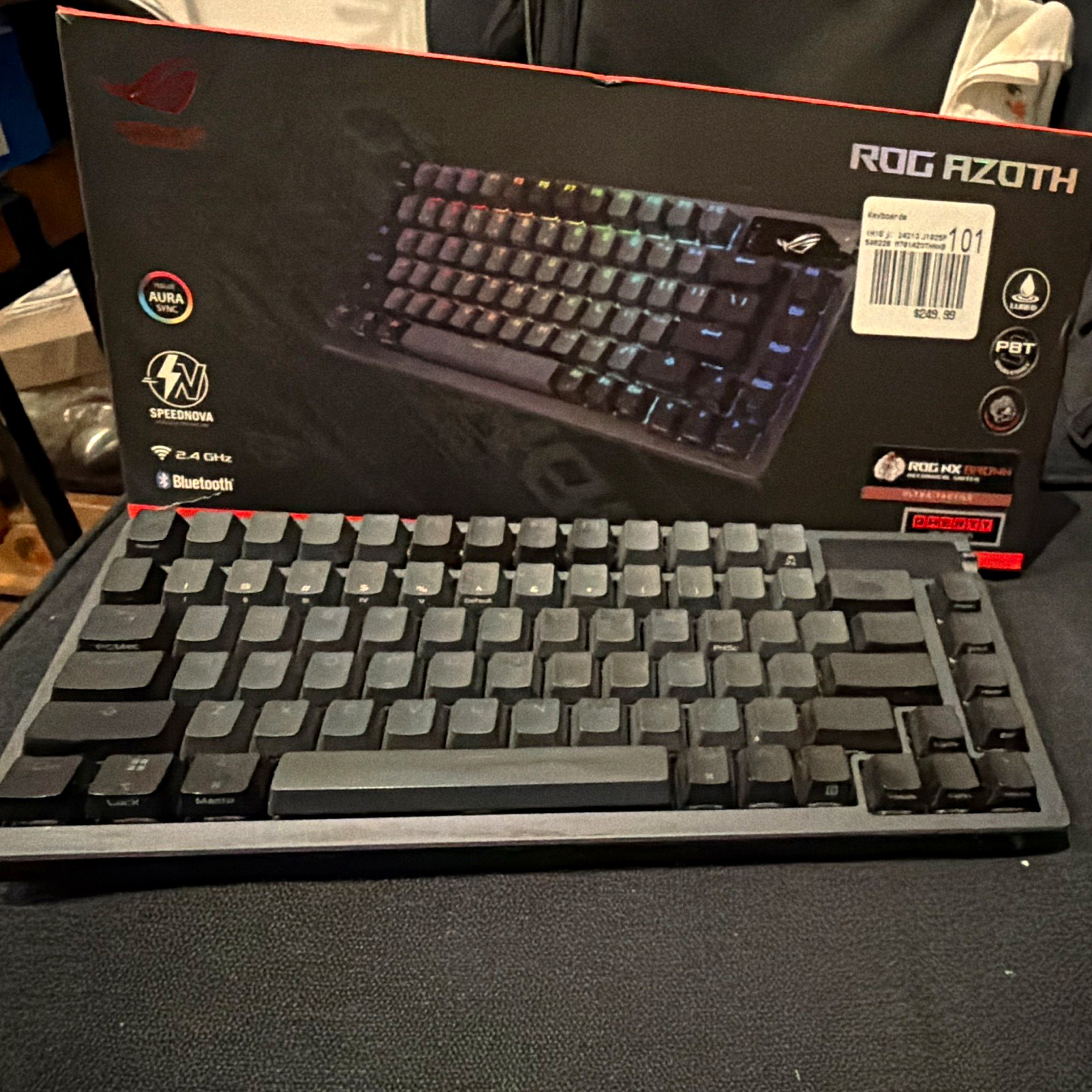 ROG Azoth Mechanical Wireless Bluetooth Illuminated Keyboard Black QWERTY