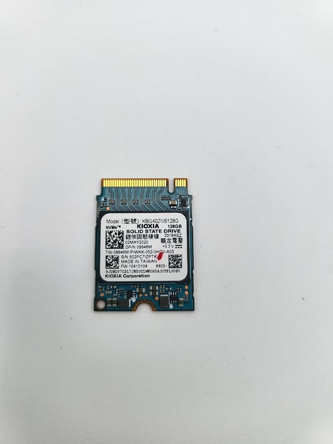 Kioxia BG4 128GB NVMe PCIe Gen3 x4 M.2 2230 SSD – KBG40ZNS128G