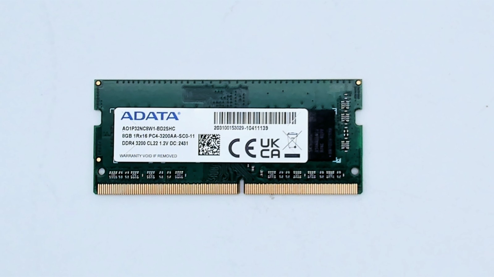 ADATA 8GB DDR4 LAPTOP SO-DIMM RAM PC4-3200AA MHz 1Rx16