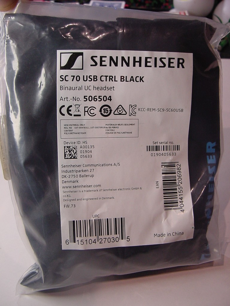 NEW - SENNHEISER SC 70 USB CTRL BLACK - USB HEADSET