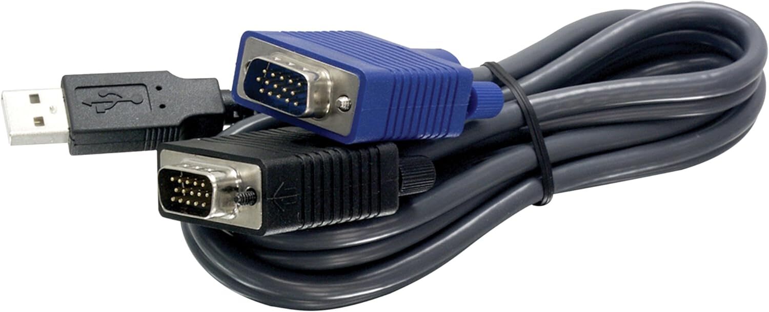 6 Feet 2 In 1 Usb Vga Kvm Cable Male To Male For Trendnet Switches