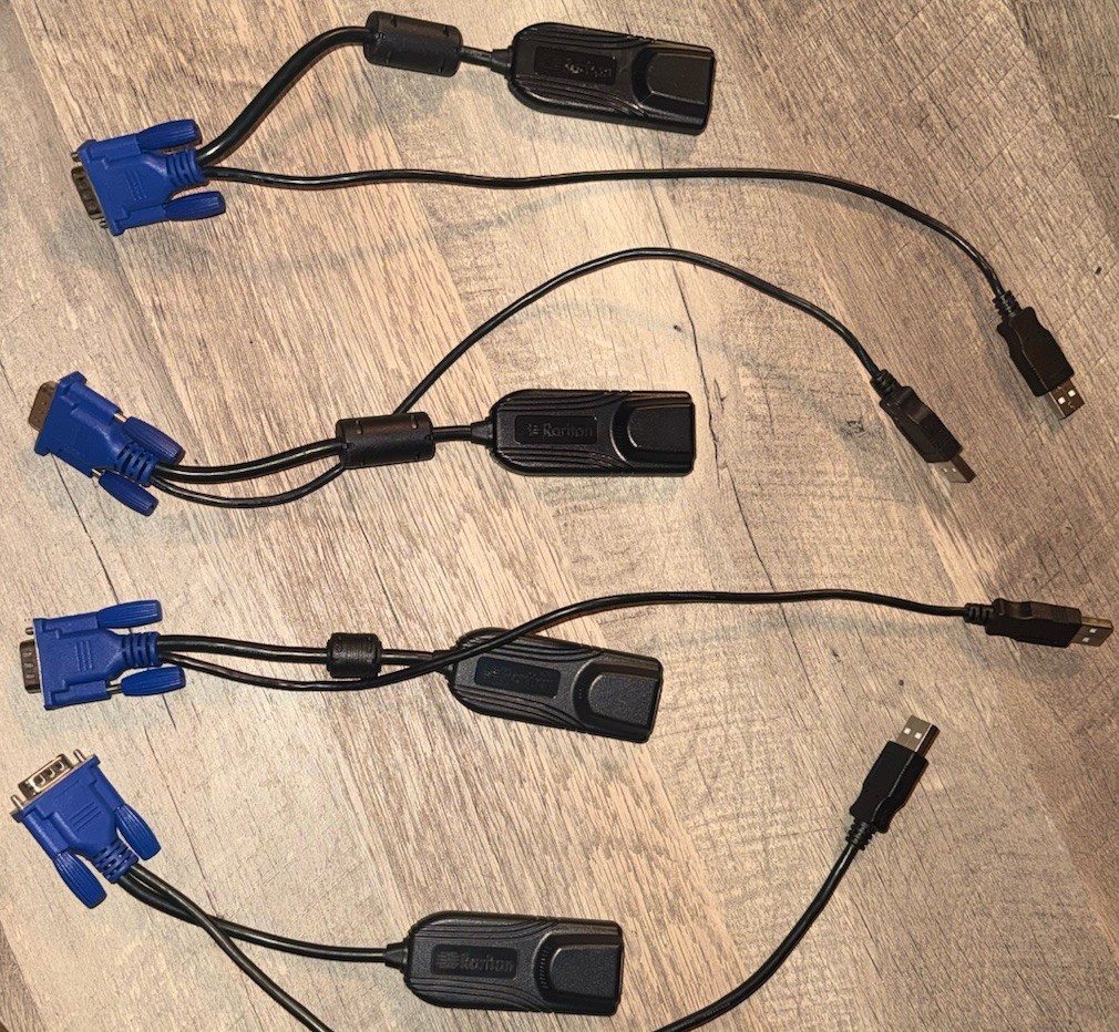 Lot of 4 Raritan Dominion DCIM-USB Server KVM Interface Module Adapter Cables