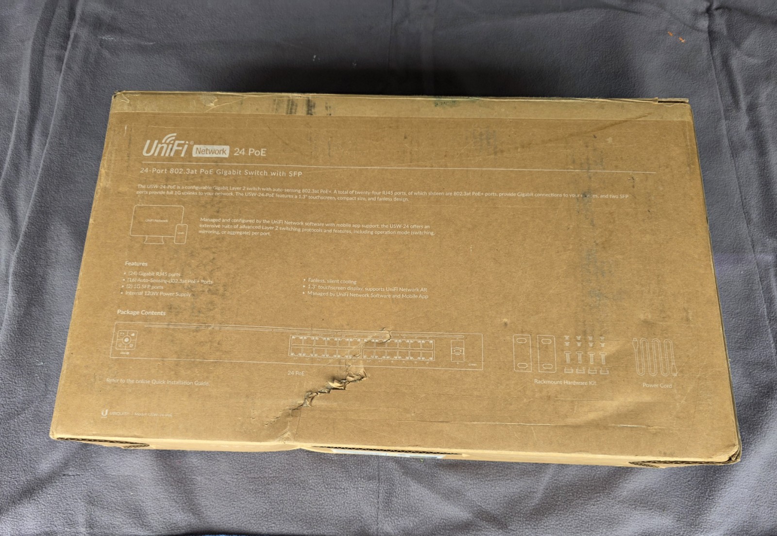 Ubiquiti UniFi USW-24-PoE 24-Port Gigabit PoE+ Managed Switch 2x SFP