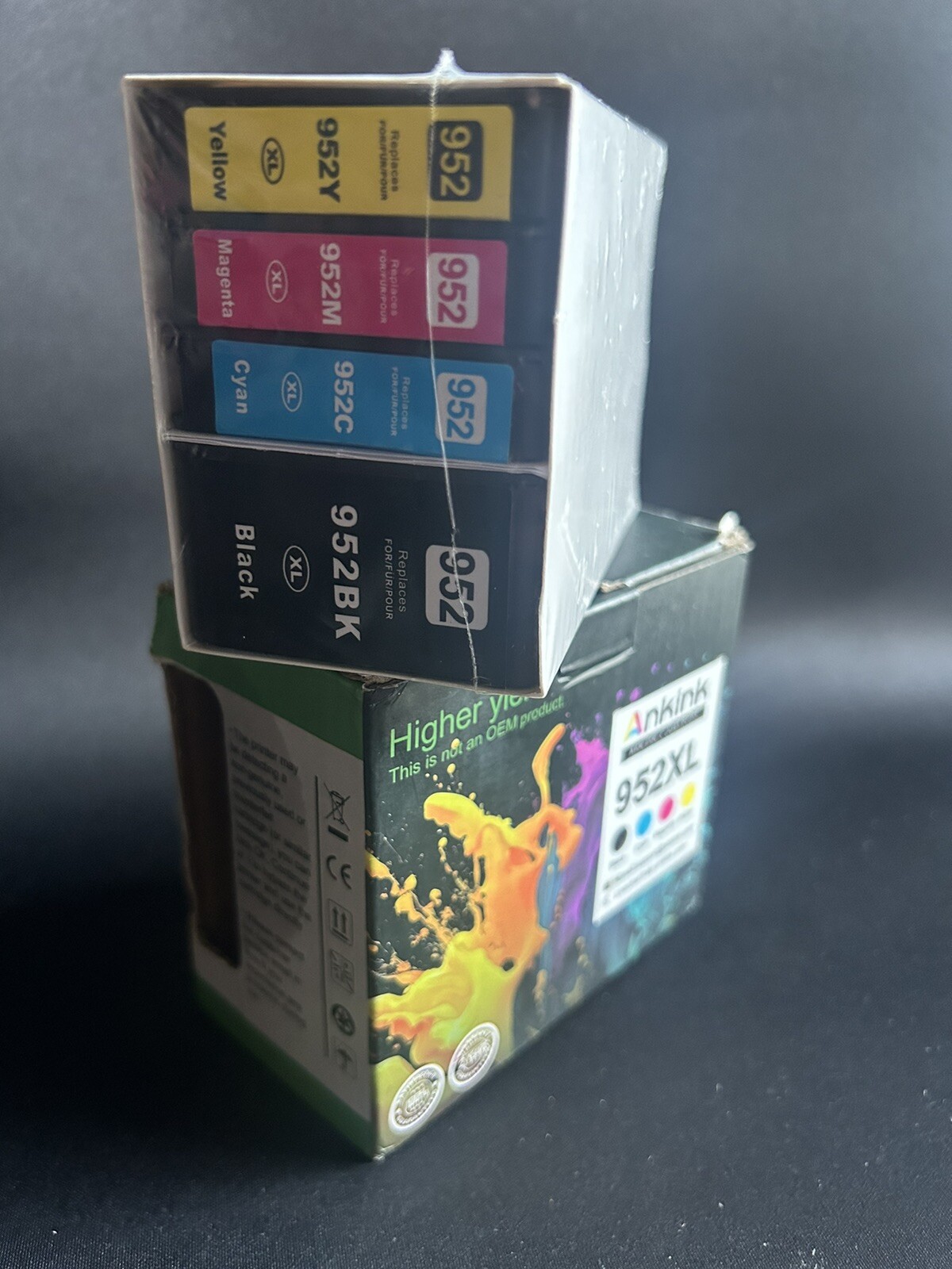 Ankink 952 XL Multi Pack Ink Cartridge.Black,cyan,magenta,yellow