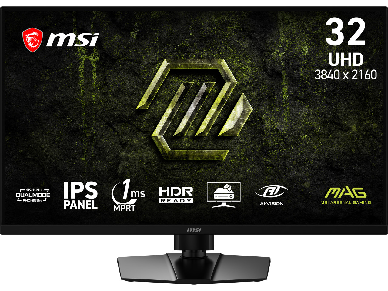 MSI 32 inch Dual Mode UHD 4K 144Hz Full HD 288Hz AMD FreeSync Premium (Adaptive
