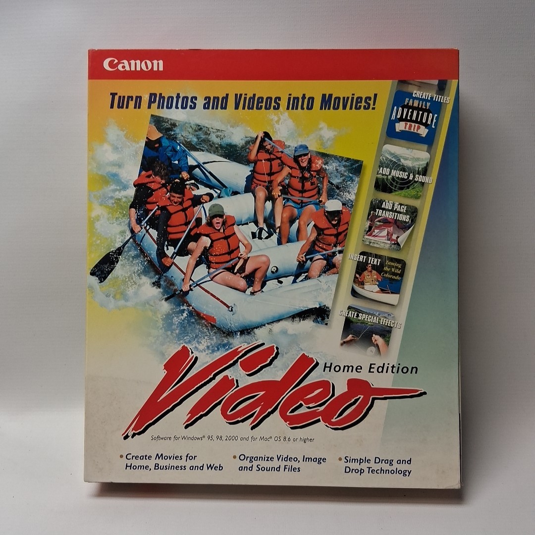 Vintage CANON VIDEO HOME EDITION, PC/MAC Software WINDOWS 95, 98, 2000 & MAC OS