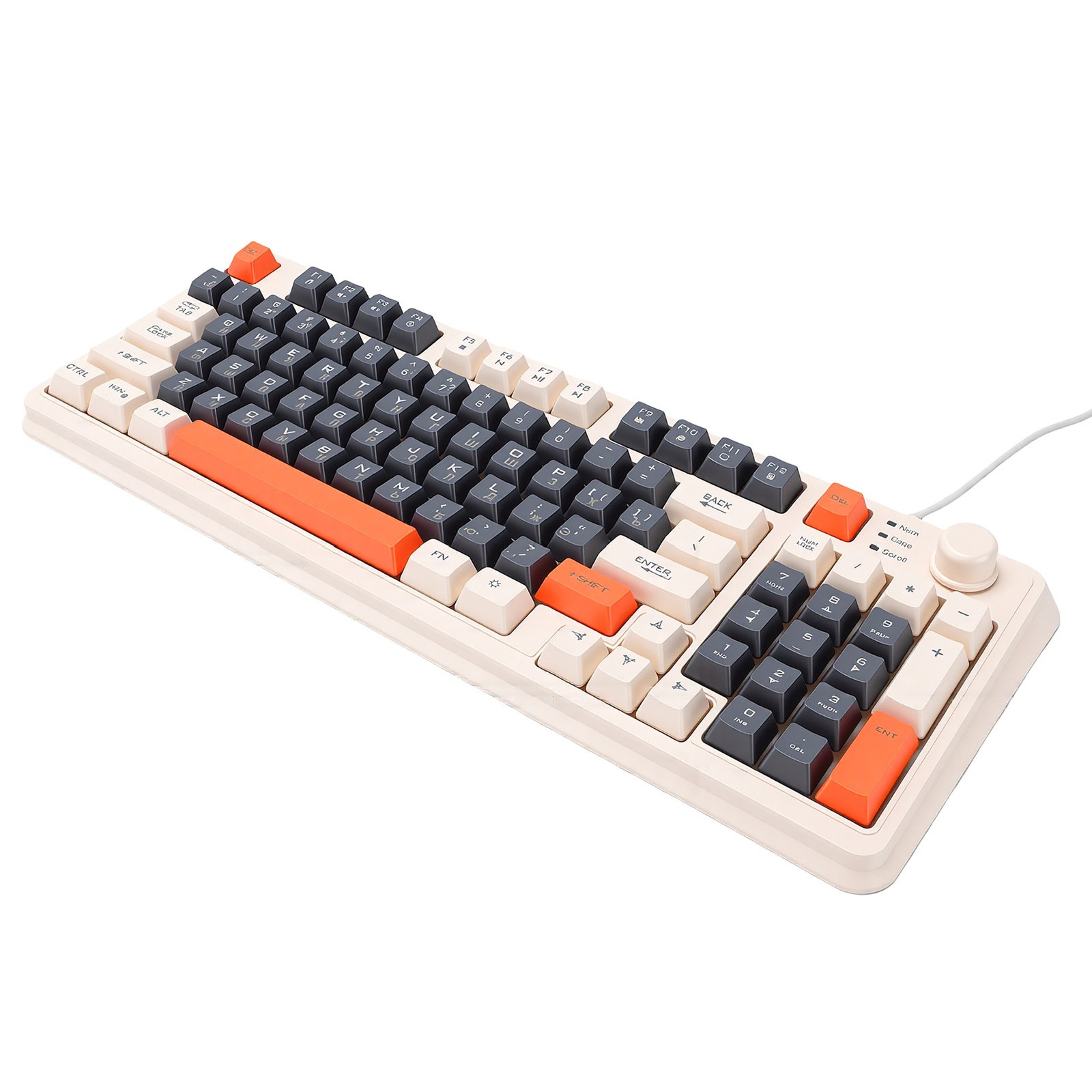 94 Keys Mechanical Russian Gaming Keyboard RGB Backlit Wired Russian Keyboa TDMC