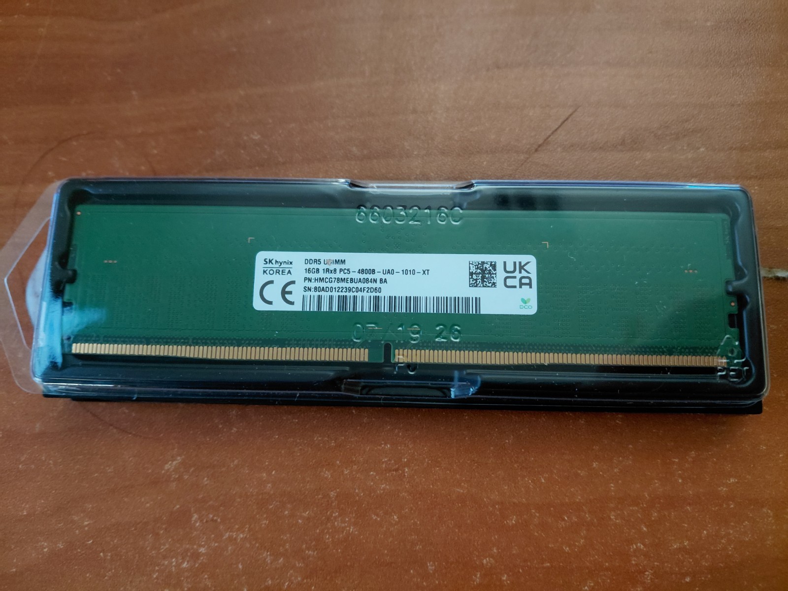1x16GB SK Hynix DDR5-4800 RAM Desktop Memory UDIMM (HMCG78MEBUA084N)