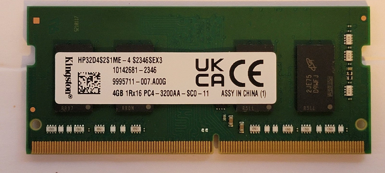 4 Gig Laptop Memory Stick PC4-3200AA-SCO-11 Kingston Brand