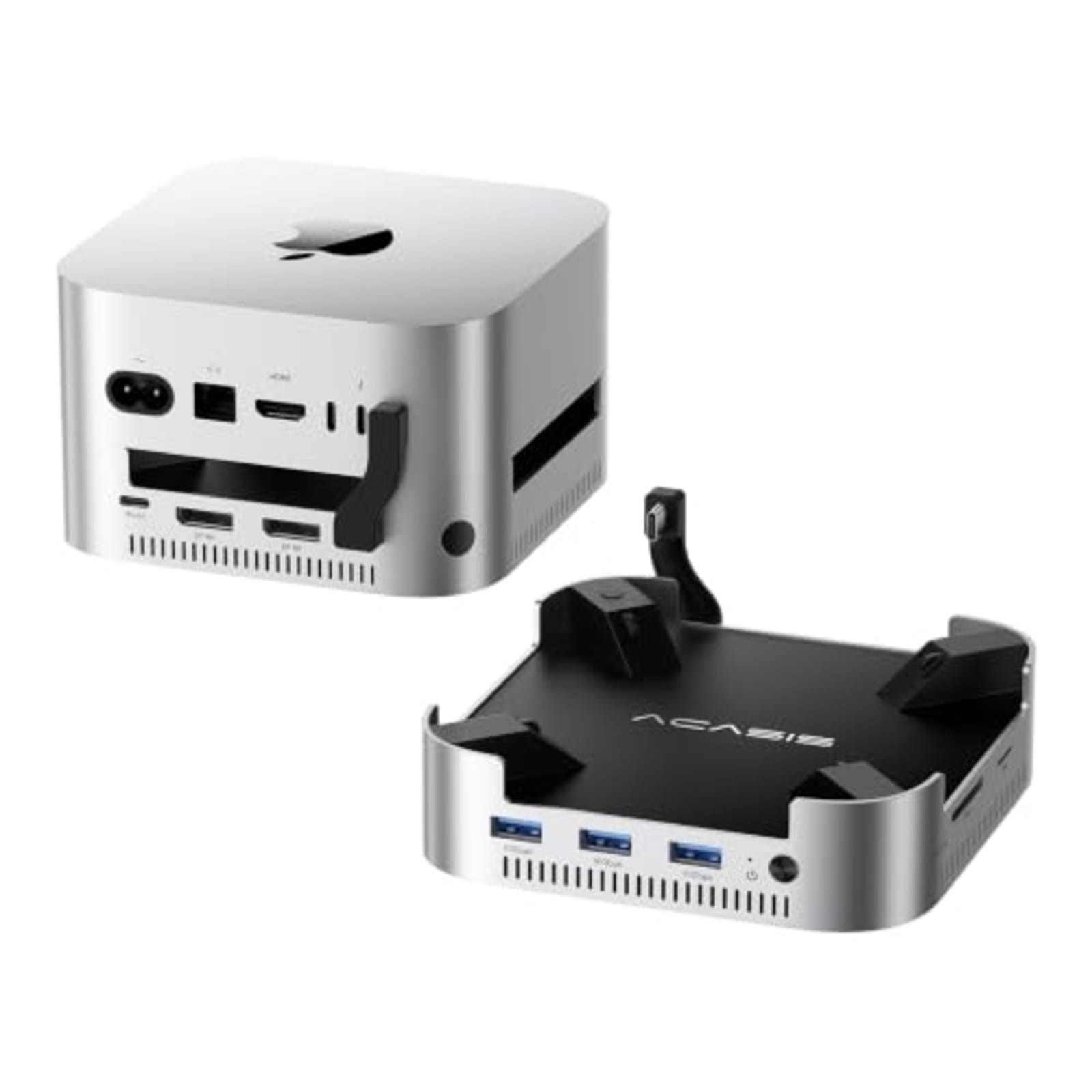 ACASIS 40Gbps Mac mini Dock Stand Dual-Bay NVMe SSD Enclosure DP 3x10Gbps USB-A