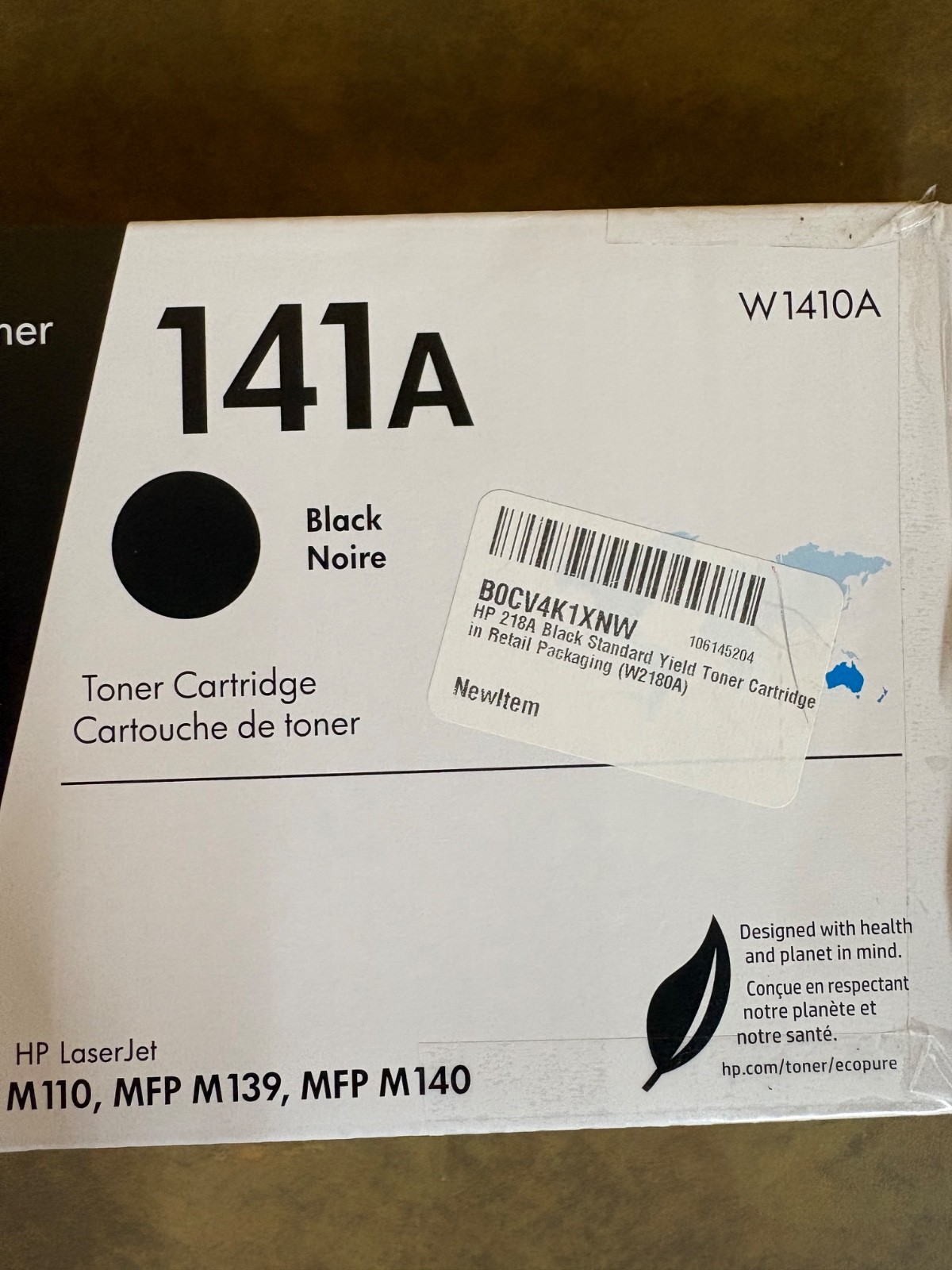 HP 141A Black Toner Cartridge - W1410A