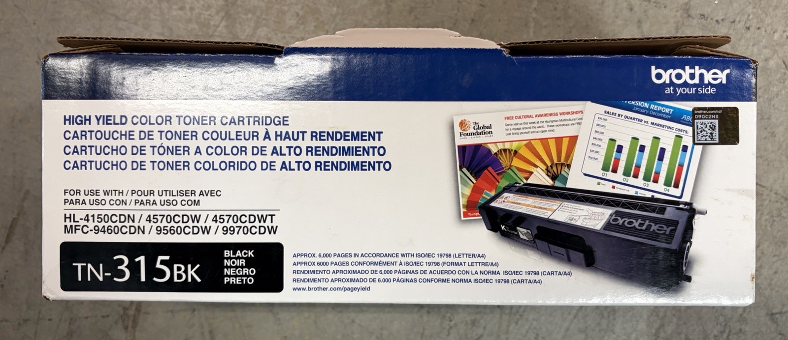 Brother TN-315BK Black Toner Cartridge Genuine High yield Original